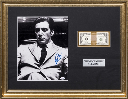 Al Pacino Autographed Photograph in Framed 21x27 Shadowbox Display (PSA/DNA)